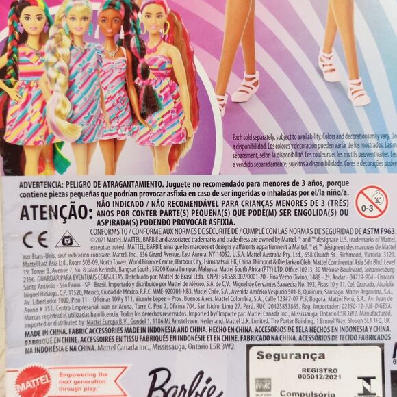 Barbie Totally Hair Doll, Butterfly-Themed with 8.5-inch Fantasy Hair, NEW - Picture 10 of 12